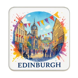 Imán de nevera Edimburgo, Escocia Reino Unido: lindo regalo de recuerdo de viaje hecho a mano - Imagen 1 de 5