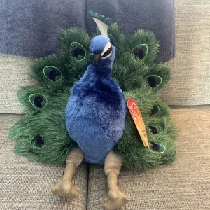 Folkmanis Peacock Plush Stuffed Hand Puppet Toy - Large 15” - Picture 1 of 4