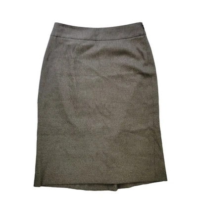 Falda lápiz Classiques Entier talla 2 marrón línea A modesta sin abertura cremallera lateral Foto 1 de 4