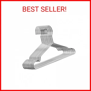 Paquete de 10 perchas de alambre Fayleeko - metal de acero inoxidable fuerte y resistente Ha - Imagen 1 de 2