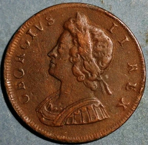 Great Britain 1/2 Penny 1750 George II KM# 579.2 - Picture 1 of 2