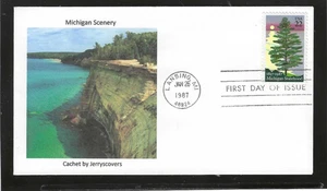 MICHIGAN STATEHOOD FDC 1987 LANSING, MI JERRY'S COVERS ONLY 1 MADE - Picture 1 of 1