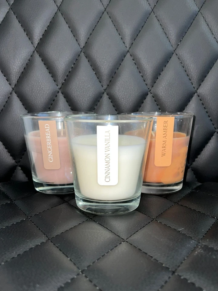 Dunhelm 20hr Candles 3 Pack Gingerbread Warm Amber Cinnamon & Vanilla Glass Jar - Image 1 of 1