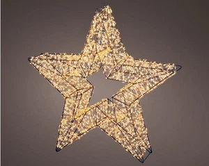 496475 Micro LED Rahmenbeleuchtung Metall Stern Dauerbetrieb 58cm - 3000 LED - Bild 1 von 3