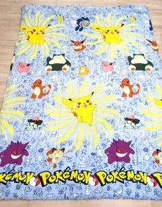 Nintendo 1998 Pokemon Twin Size Bed Comforter Blanket (85x62) Vintage 90's Retro - Picture 1 of 14