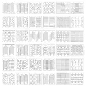 eBoot 1275 Pieces 49 Designs Nail Art Stencils French Tip Guides Stickers Form - Picture 1 of 7