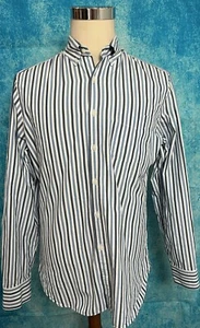 J Crew klassische Passform gestreiftes langarmes geknöpftes Herrenhemd Größe M - Bild 1 von 5
