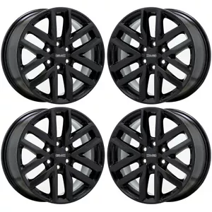 18" GMC Acadia Gloss Black wheels rims Factory OEM set 5798 5797 EXCHANGE - Picture 1 of 8