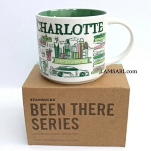 Starbucks Been There Series Charlotte Ceramic Tea Coffee Cup Mug 14oz Damage Box - Picture 1 of 7