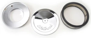 Edelbrock Pro-Flo Chrome 10" Round Air Cleaner with 2" Paper Element - Picture 1 of 10