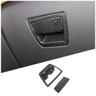 Cubierta de mango de guantera de carbono para Maserati Ghibli 2014-23 Quattroporte 13-22 Foto 1 de 4