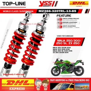 X2 YSS SHOCK ABSORBER TOPLINE KAWASAKI NINJA 250/300/250SL-ZX MZ366-320TRL-13-85 - Picture 1 of 13