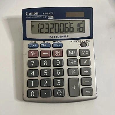 Canon LS-100TS Tax & Business Calculator 10 Digits - Image 1 of 3