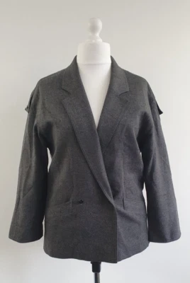 Windsmoor Woolmix Jacket Vintage 46" Grey Lined Pockets Lightweight - Image 1 of 4