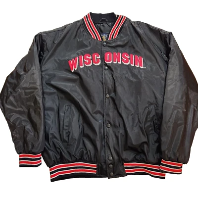 Wisconsin Badgers Jacket Steve & Barry's Men's Vintage Size 3XL Varsity EUC - Image 1 of 4