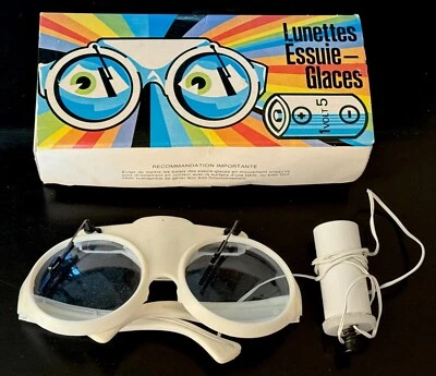Gafas de novedad limpiaparabrisas años 70 con control de batería con cable/caja original Foto 1 de 4
