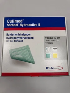Cutimed Sorbact Hydroactive B, 12 Stück - 19x19cm | Kompressen BSN Medical  - Bild 1 von 3