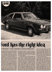 1972 FORD PINTO RUNABOUT 6 pg ROAD TEST Article - Bild 1 von 2