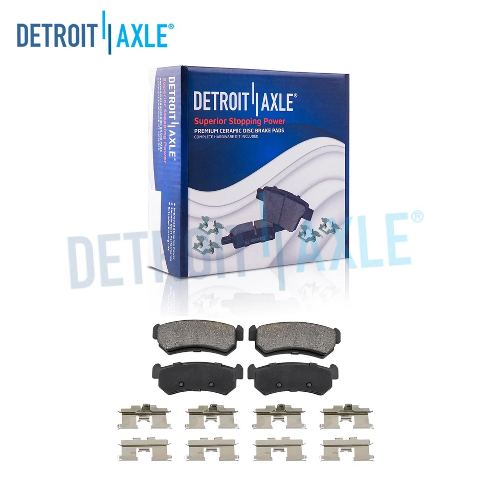 Rear Ceramic Brake Pads w/ Hardware for 2004 2005 2006 Chevy Optra Suzuki Reno - Image 1 of 4