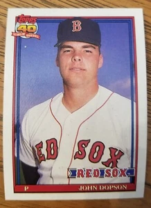 John Dopson Boston Red Sox 1991 Topps Baseball Card #94 MT - Picture 1 of 2