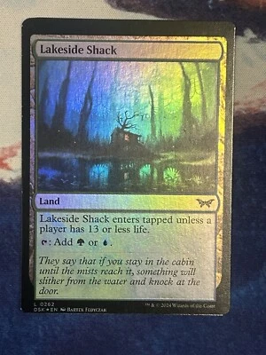 MTG Miscut Foil Common #262 Lakeside Shack - Duskmourn: House Of Horror - LP - Image 1 of 4