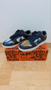 DM0108-400 Nike Dunk Low Graffiti Navy Yellow Obsidian Summit White Red US 8.5 - Picture 1 of 6