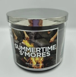 SUMMERTIME S'MORES SMORES Bath & Body Works Large 14.5 Ounce 3 Wick Candle NEW  - Picture 1 of 4