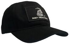 Don't Tread On Me 'Dad' Cap 100% Unstructured Cotton Hat Black