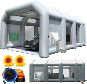 Sewinfla 30X20X13Ft Inflatable Paint Booth With Air Draft Device & Exhaust fan - Picture 1 of 7