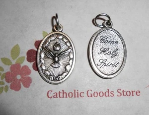 Holy Spirit - Come Holy Spirit - Ox Silver-tone Die Cast Italian 1" Medal - Picture 1 of 3