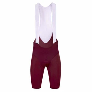 Unique Mens Performance Bib Short in Merlot by Suarez - Picture 1 of 3