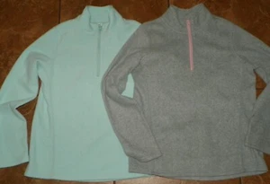 2 Girls OLD NAVY Long Sleeve FLEECE Tops SHIRTS Size XXL (16) Plus Gray Mint - Picture 1 of 7