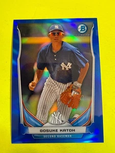 69618 2014 Bowman Cromo Blu Rifrattori #BCP56 Gosuke Katoh YANKEES RC/250 - Foto 1 di 2