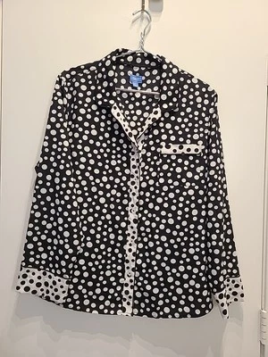 Blusa túnica manga larga con botones Simply Vera Wang Dots talla L Foto 1 de 4