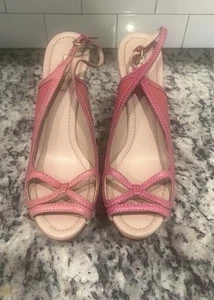 Scarpe sandalo Nina Ricci blu pelle plateau decolte tacco misura 39,5 - Foto 1 di 7
