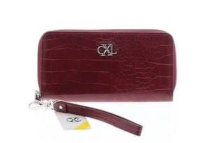 CXL Christian Lacroix Wristlet Wallet Red Kara Croc Zip Around NWT NIP MSRP $48 - Picture 1 of 2