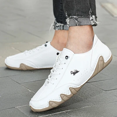 Men's Casual Shoes Leather Walking Shoes Loafers Moccasins Comfortable Sneakers  - Image 1 of 4