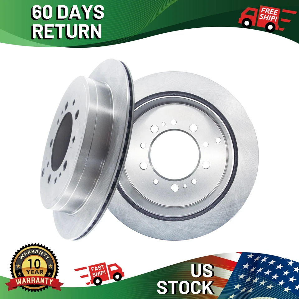 REAR Disc Brake Rotors for Toyota Land Cruiser 2008- 21/Tundra 2007-2021/Sequoia — 第 1/4 张图片