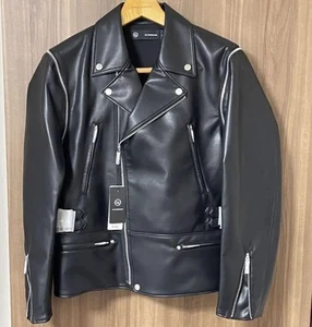Nueva CHAQUETA UNDERCOVER x GU DOBLE RIDERS NEGRA L Talla Hombre Cremallera Cuero Japón - Imagen 1 de 3
