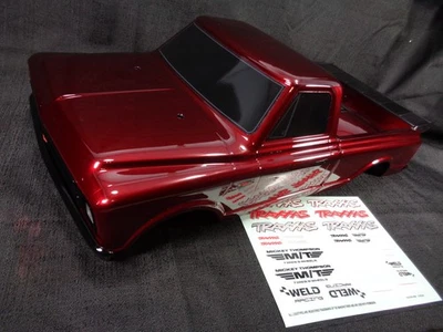 Traxxas Drag Slash Chevrolet C10 Painted Red Body Wing Bumper Grille Decals - Image 1 of 4