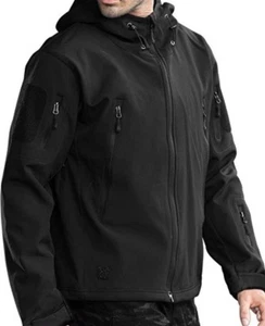 Chaqueta táctica con capucha impermeable impermeable para hombre FREE SOLDIER pequeña - Imagen 1 de 7