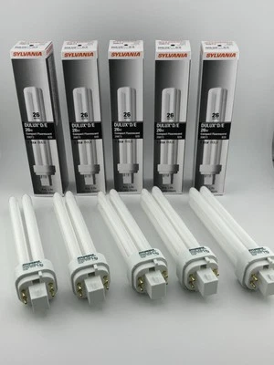 ⚡️5 Lot⚡️SYLVANIA DULUX D/E Compact Fluorescent Bulb 26W 20673 835 20000 Hrs 🐕 - Image 1 of 4