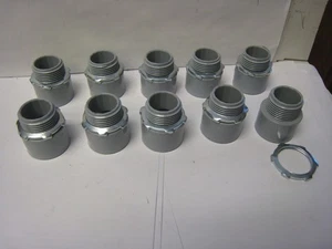 10 Kraloy 078085 TA07 3/4" Nichtmetall PVC Terminal Adapter Stecker Ende MIT MUTTERN - Bild 1 von 7