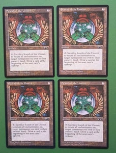 Magic the Gathering MTG Alliances SCARAB OF THE UNSEEN X 4 LP/EX U 1996 SCHÖN! - Bild 1 von 2