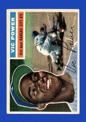 1956 Topps Set-Break # 67 Vic Power en muy buen estado-en muy buen estado *GMCARDS* Foto 1 de 2