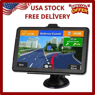Car Truck GPS Navigation 7 Inch Touch Screen 2025 Maps Spoken Direction - Image 1 of 4