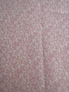 Cute Brother Sister Design Studio Baby Pink and White Cotton Flannel 44" 3 Yards - Picture 1 of 2