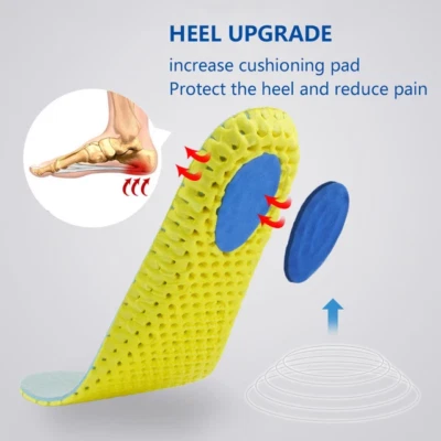 Plantillas transpirables de EVA para hombre M L talla 6-12 46 3 capas + cojín de almohadilla para talón añadido Foto 1 de 3