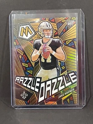 Jake Haener 2023 Panini Mosaic RAZZLE DAZZLE Rookie Card RC New Orleans Saints - Image 1 of 2