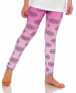 Star Wars Disney Girls Leggings Logo Print Graphic Pink Size 6X - Picture 1 of 1